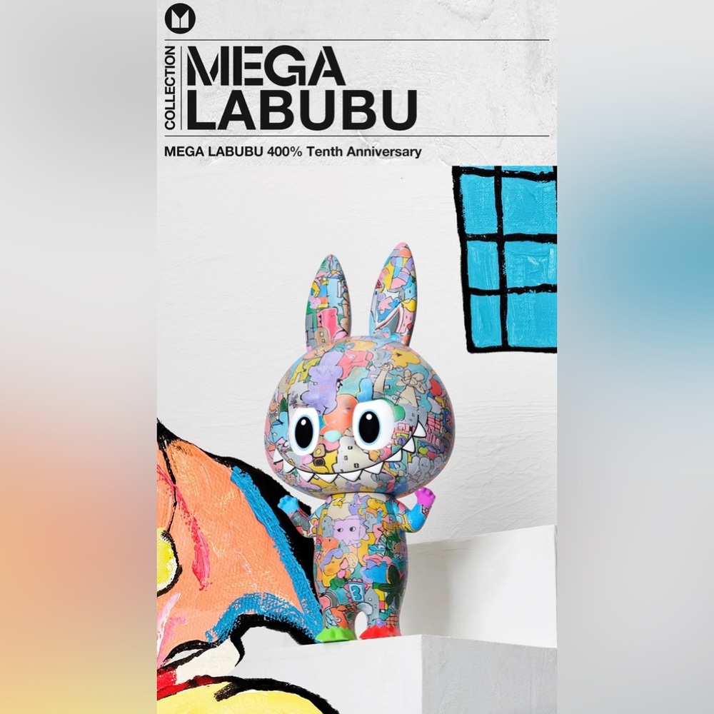 Limited Edition Mega Sketch Labubu Tenth Anniversary 400% Figure by Kasing Lung